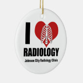 Ik hou van Radiology Custom Radiologist Kerstmis Keramisch Ornament (Rechts)