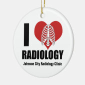 Ik hou van Radiology Custom Radiologist Kerstmis Keramisch Ornament (Links)