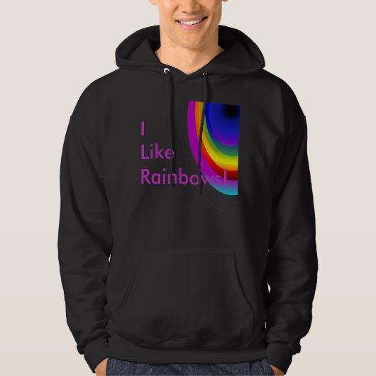 Ik hou van Rainbows Hooded Sweatshirt (Voorkant)