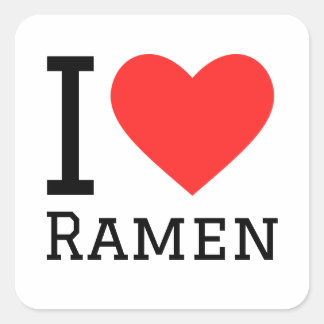 Ik hou van ramen vierkante sticker