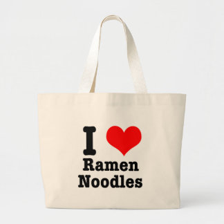 Ik HOU van ramennoedels Grote Tote Bag