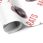 Ik hou van ratten! cadeaupapier (Rol Hoek)