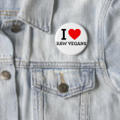 Ik hou van Raw Vegans Ronde Button 5,7 Cm (In situ)