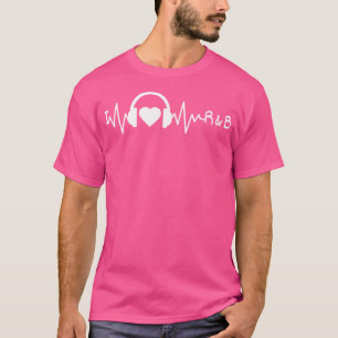 Ik hou van RB Heartbeat Rhythm en Blues Music 90's T-shirt