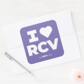 Ik hou van RCV-Sticker Vierkante Sticker (Envelop)
