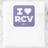 Ik hou van RCV-Sticker Vierkante Sticker (Tas)