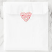 Ik hou van Red Heart Shape Christus Holiday Hart Sticker (Tas)