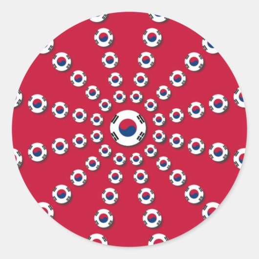 Ik hou van Red Ronde Sticker (Voorkant)