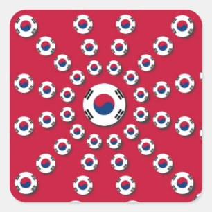 Ik hou van Red Vierkante Sticker