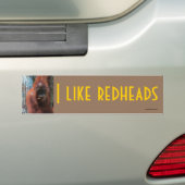 Ik hou van Redheadkosten - Wildleven Bumpersticker (Op auto)