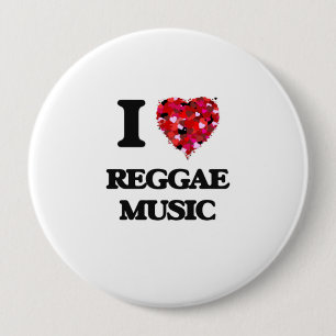 Ik hou van Reggae Music Ronde Button 4,0 Cm