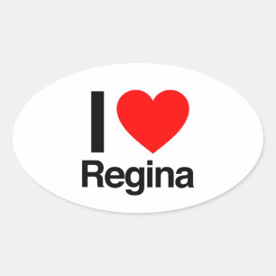 ik hou van regina ovale sticker