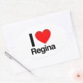 ik hou van regina ovale sticker (Envelop)