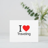 Ik hou van reizen briefkaart (Staand voorkant)