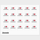 Ik hou van rekenen vierkante sticker (Vel)