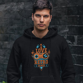 Ik hou van retro games -  gamer hoodie