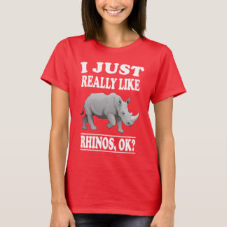 Ik hou van Rhinos OK Funny T-Shirt