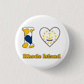 Ik hou van Rhode Island Ronde Button 3,2 Cm (Voorkant)