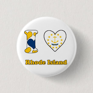 Ik hou van Rhode Island Ronde Button 3,2 Cm