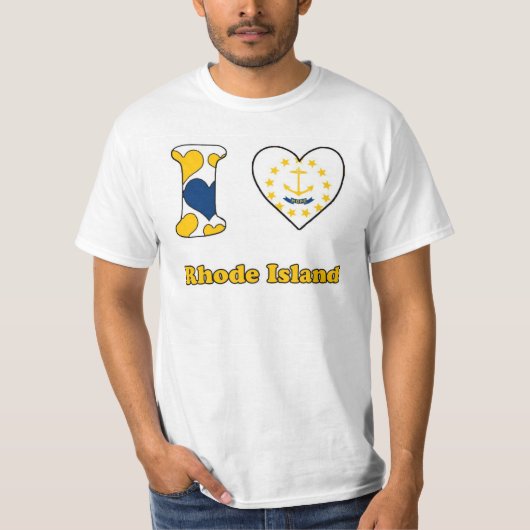Ik hou van Rhode Island T-shirt (Voorkant)