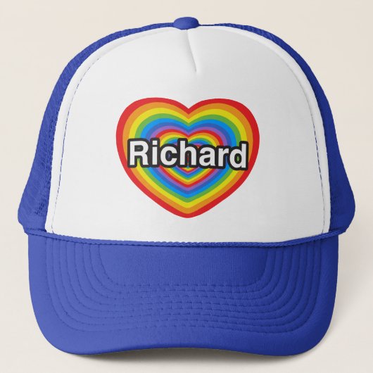 Ik hou van Richard. Ik hou van je Richard. Hart Trucker Pet (Voorkant)
