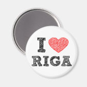 Ik hou van Riga Magneet (Voorkant / Achterkant)