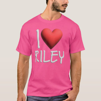 Ik hou van Riley Naam Gepersonaliseerd Meisje Vrou T-shirt