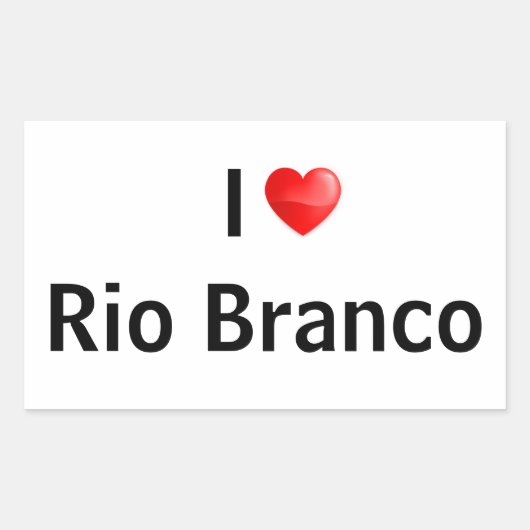 Ik hou van Rio Branco Rechthoekige Sticker (Voorkant)