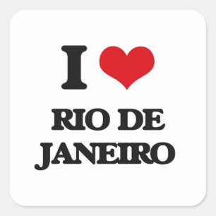 Ik hou van Rio De Janeiro Vierkante Sticker