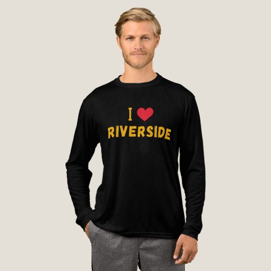 Ik hou van Riverside, Californië Tri-Blend Shirt (Voorkant)