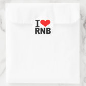 Ik hou van RnB Ronde Sticker (Tas)