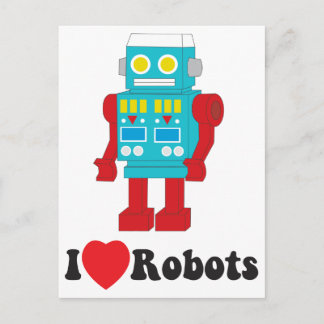 Ik hou van robots! briefkaart