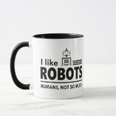 Ik hou van Robots Coffee Cup, Funny Robot Mok (Links)