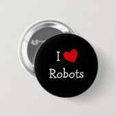 Ik hou van robots ronde button 5,7 cm (Voorkant /achterkant)