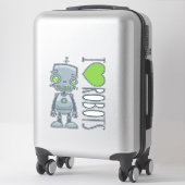 Ik hou van robots sticker (Koffer)