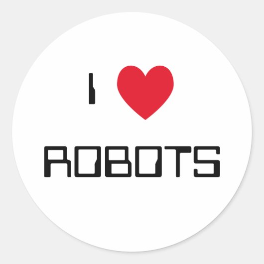 Ik hou van robots Stickers (Voorkant)