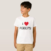 Ik hou van robots t-shirt (Voorkant volledig)