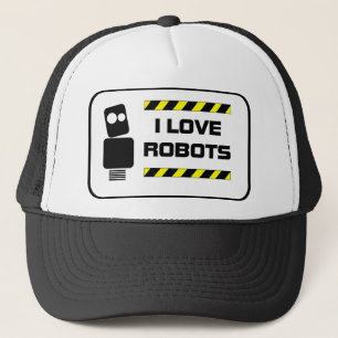 Ik hou van robots trucker pet