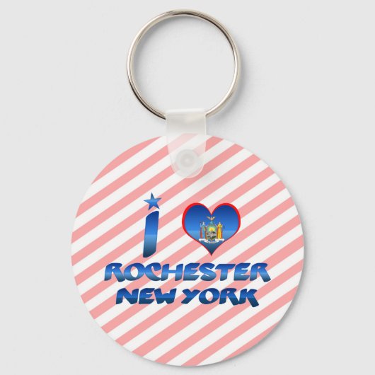 Ik hou van Rochester, New York Sleutelhanger (Voorkant)