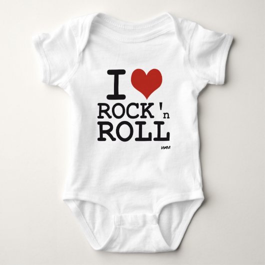 Ik hou van Rock en roll Romper (Voorkant)