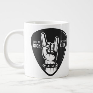 Ik hou van rock extra grote beker