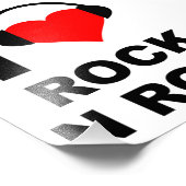 Ik hou van rock grappige poster (Hoek)
