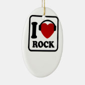 Ik hou van Rock Keramisch Ornament (Rechts)