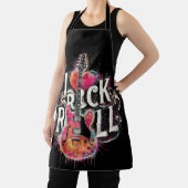 Ik hou van rock n roll elektrische gitaar schilder schort (Insitu)