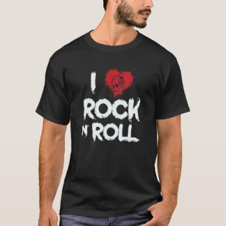Ik hou van Rock n Roll muziekgenre gitaar T-shirt