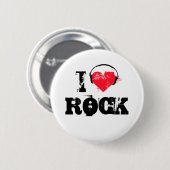 Ik hou van rock ronde button 5,7 cm (Voorkant /achterkant)