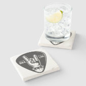 Ik hou van rock stenen onderzetter (Zijkant)