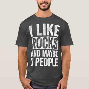 Ik hou van Rocks en misschien 3 mensen grappige ge T-shirt