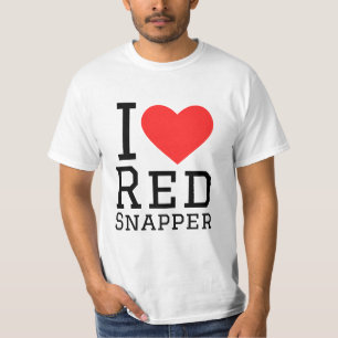 Ik hou van rode snapper t-shirt