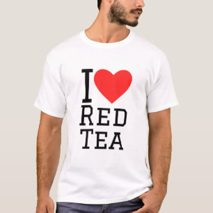 Ik hou van rode thee t-shirt